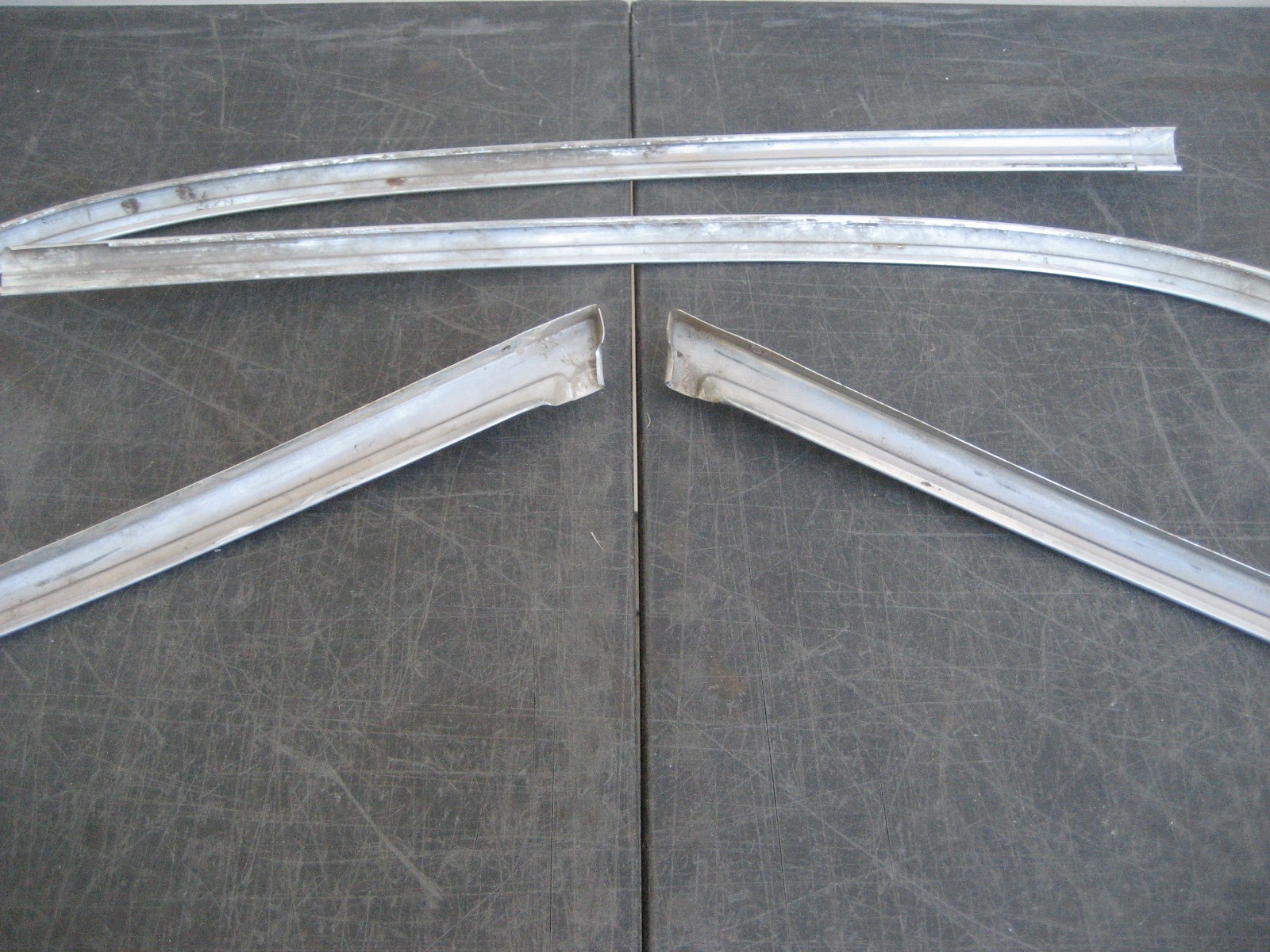 1958 BUICK WINDSHIELD MOLDING TRIM (4) PIECE-4 DOOR HARDTOP SUPER RIVIERA TRIM