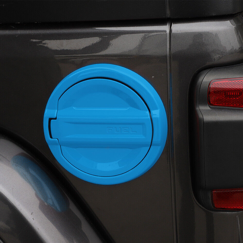 Fuel Filler Gas Tank Cap Cover Trim Decor for Jeep Wrangler JL 4Xe 21+ Baby Blue