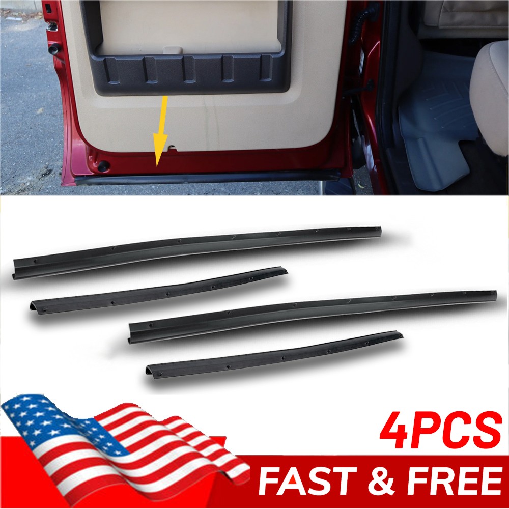 Set of 4 Front & Rear Lower Door Weatherstrip Seal Kit for Ford F250 F350 F450