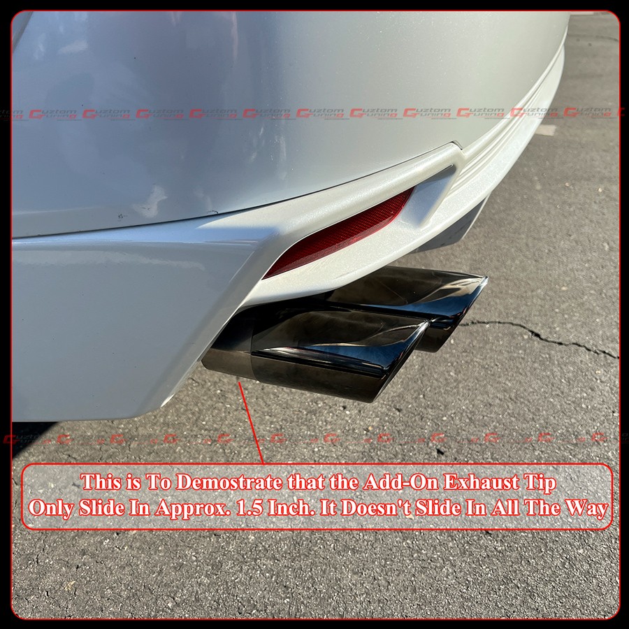 For 2025-26 Toyota Camry SE XSE CTM Gloss Black LED Rear Diffuser + Exhaust Tips