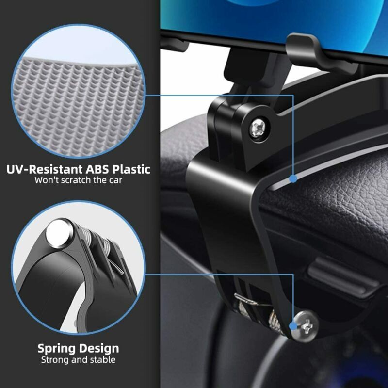 Universal Car Phone Holder, 360 Degree Rotating Phone Holder for iPhone, Samsung