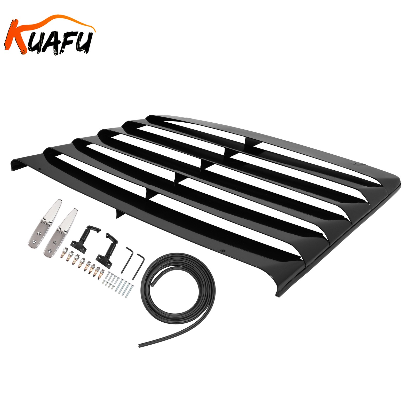 KUAFU Rear Window Louver For Ford Mustang 1969-1970 Sun Shade Cover Aluminum