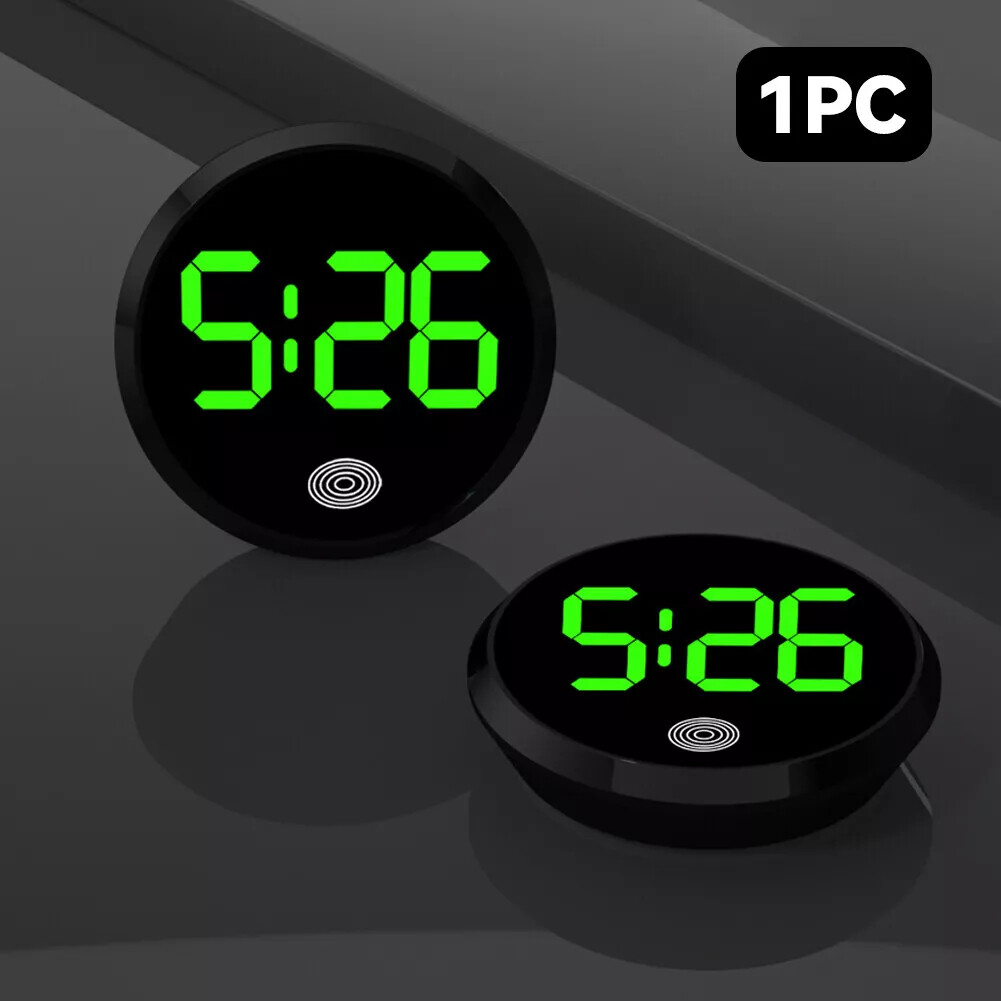 Multicolor LED Digital Clock Auto Dash Air Vent Stick-On Clock Car Accessories