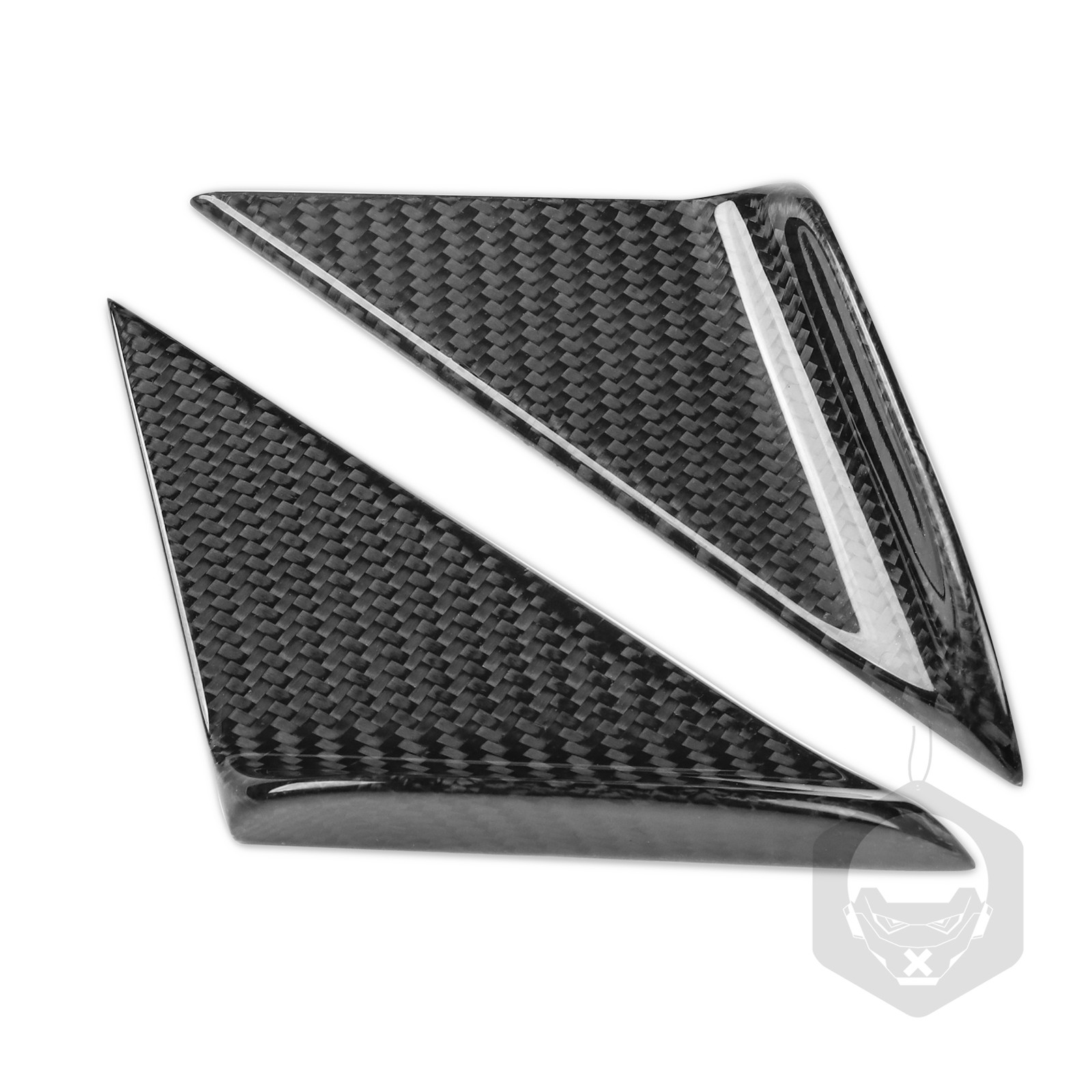 For Porsche 911 718 Car A-pillar Rearview Mirror Triangle Trim Real Carbon Fiber