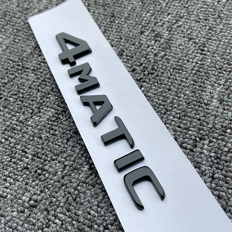 Gloss Black 4MATIC Emblem 2017+ Rear Trunk Badge AMG For Mercedes Benz/