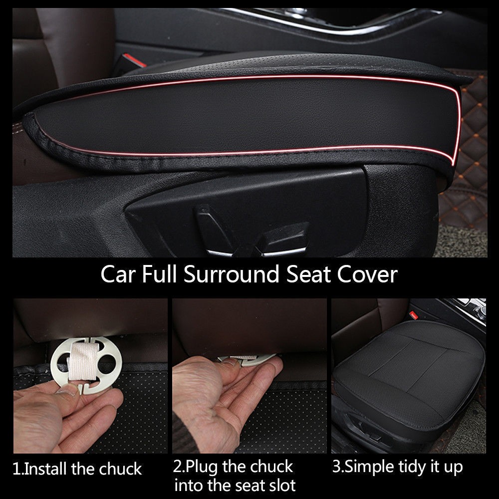 PU Leather Car Auto Cover Seat Deluxe Protector Cushion Suv Truck Front Covers