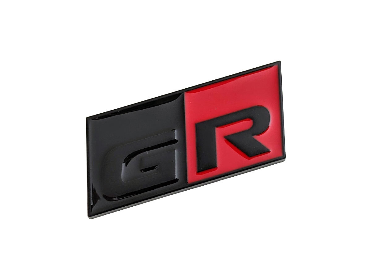 Toyota GR Gazoo Racing Black Red Emblem Decal Badge Sticker Nameplate 3D Letter