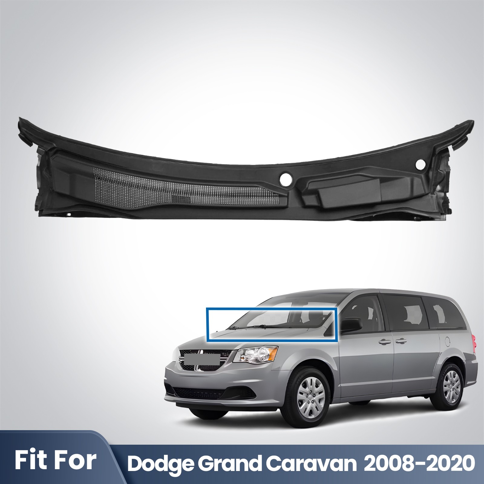 Windshield Wiper Cowl Grille Panel For 2008-2020 Dodge Grand Caravan 5113548AC