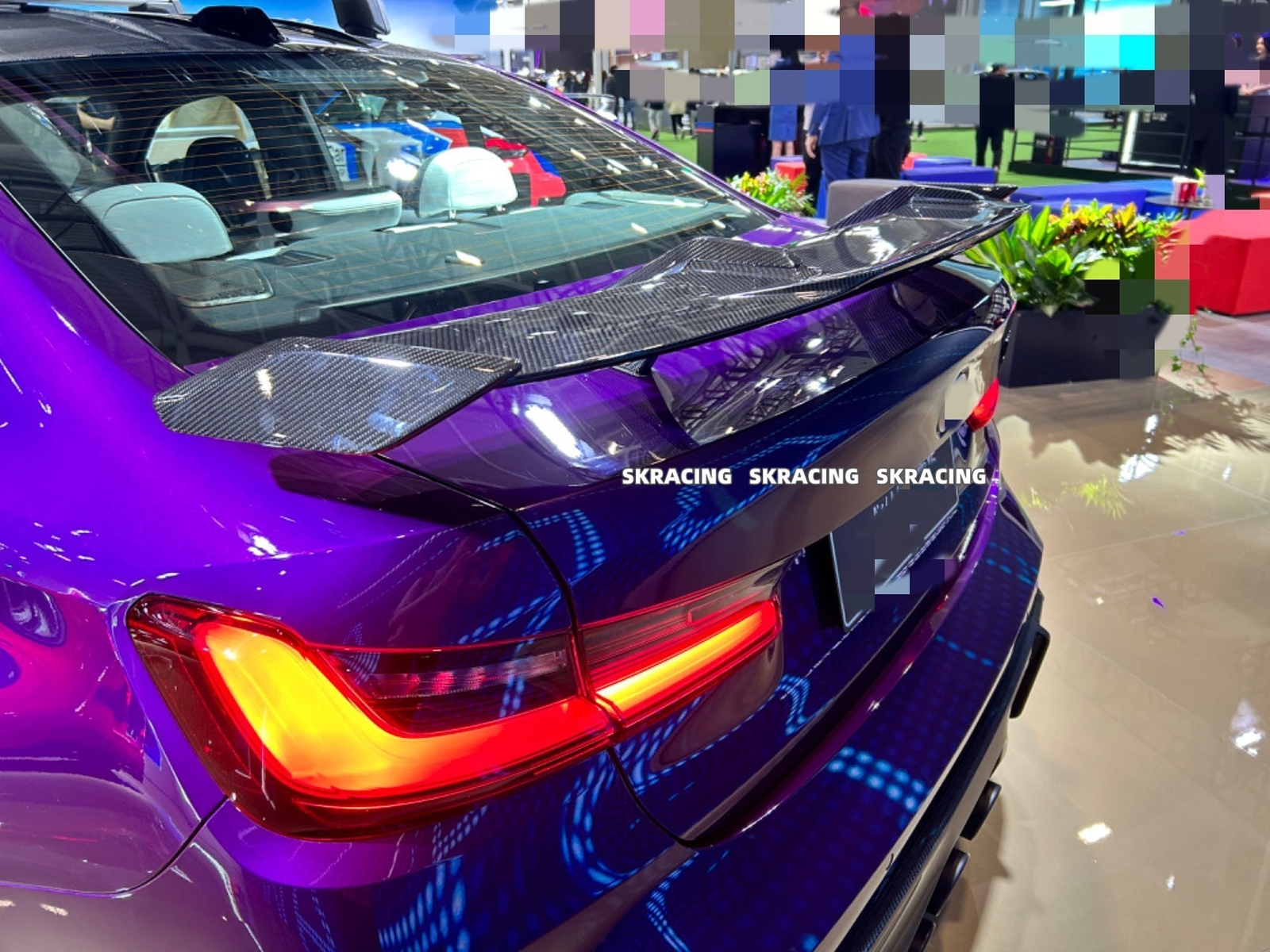 For BMW 8 Series G16 F93 M8 M850i 840i 18-23 Carbon Fiber /Gloss Black Rear Wing