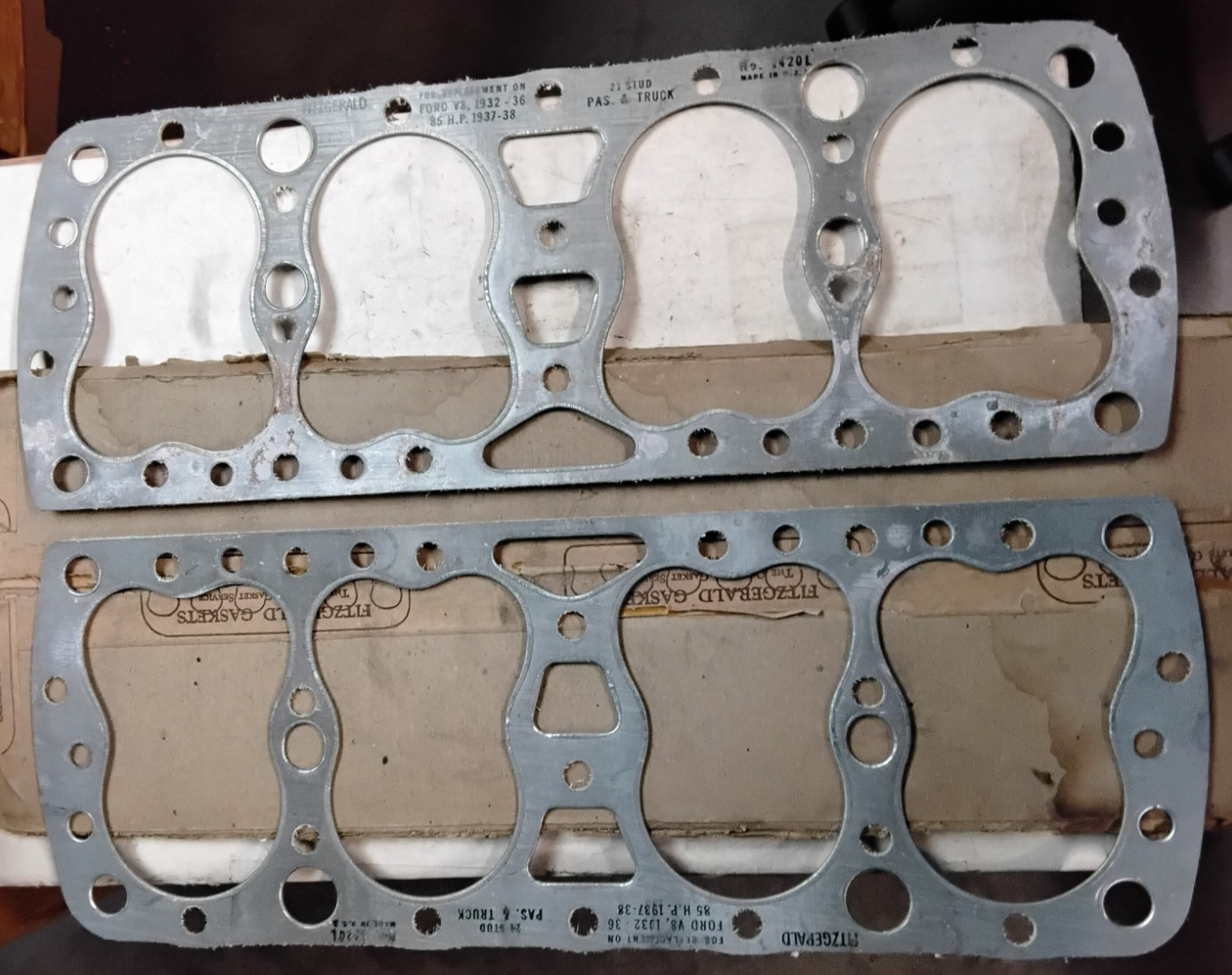 Head Gasket 21 stud FITZGERALD FORD V8 1932 – 1936 . 85 H.P. 1937 – 1938 3 1/16″