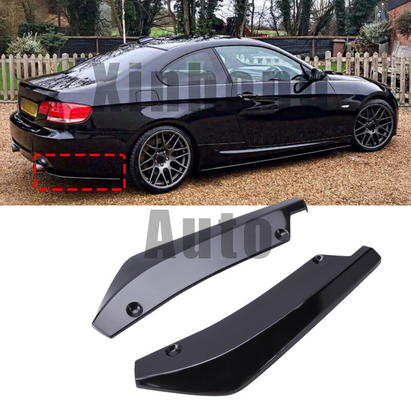 Sport Racing Black Rear Bumper Splitter Diffuser Canards For E90 E92 F30 F10 G30
