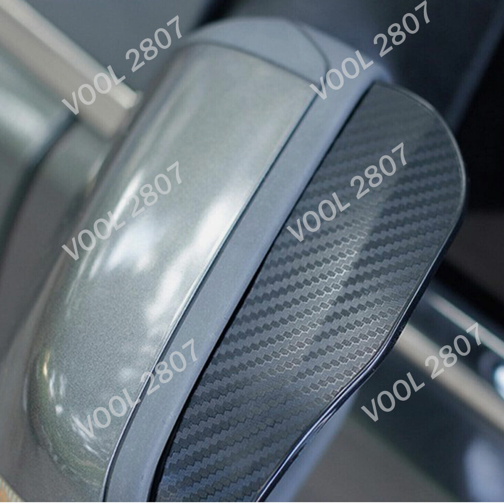 2PCS Carbon Fiber Car Rear View Side Mirror Rain Board Sun Visor Eyebrow Guard