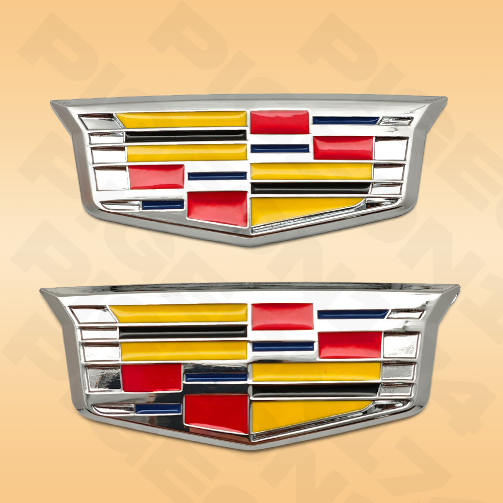 2PC Fender Marker Side Body Badge Chrome Emblem Decoration For Sport V Universal