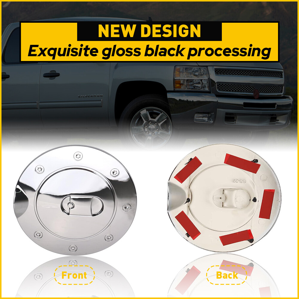 For Chevy Silverado GMC Sierra 1500 2500 3500 Chrome Fuel Gas Cap Door Cover USA