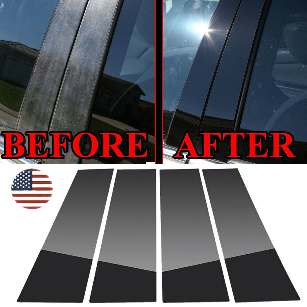 4PCS Pillar Posts For 2004 2005-2014 Ford F150 Super Cab Crew Window Door Kits