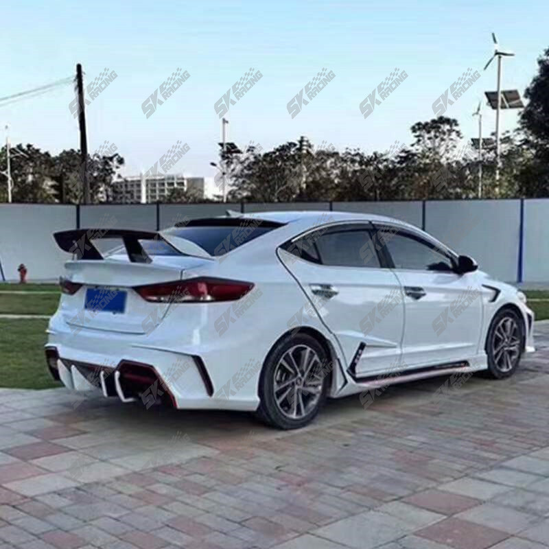 Fit Hyundai Elantra 4DR Sedan Carbon Fiber/Unpainted FRP Trunk Spoiler Lid Wing