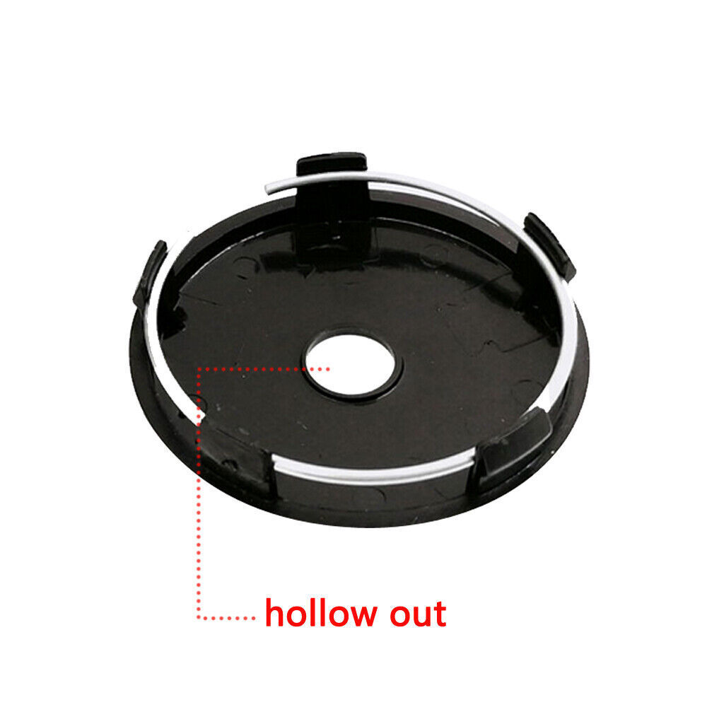 60mm Black Carbon Fiber Car Wheel Center Hub Cap Rim Hub Cover Auto Accessories