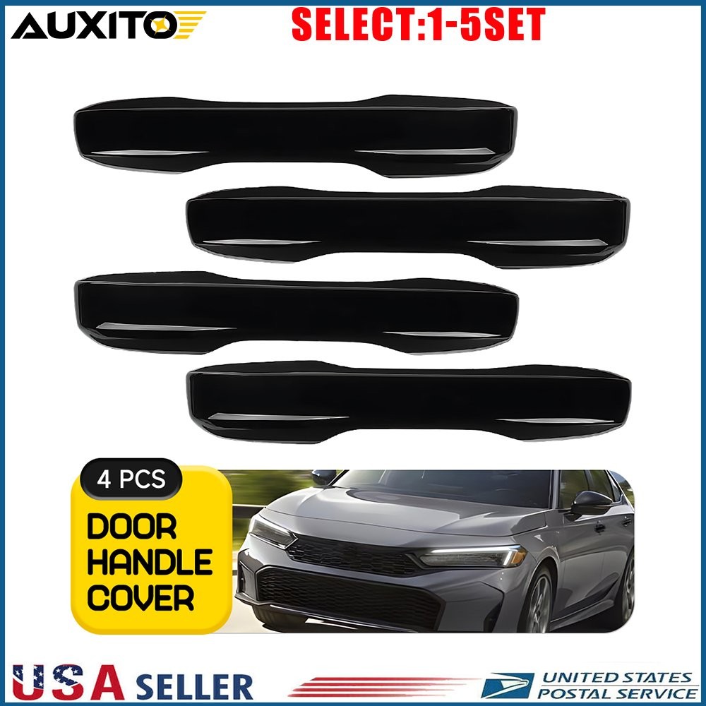 Glossy Black Door Handle Cover for Honda Civic 11th Gen w/ Smart Keyhole 4-20X