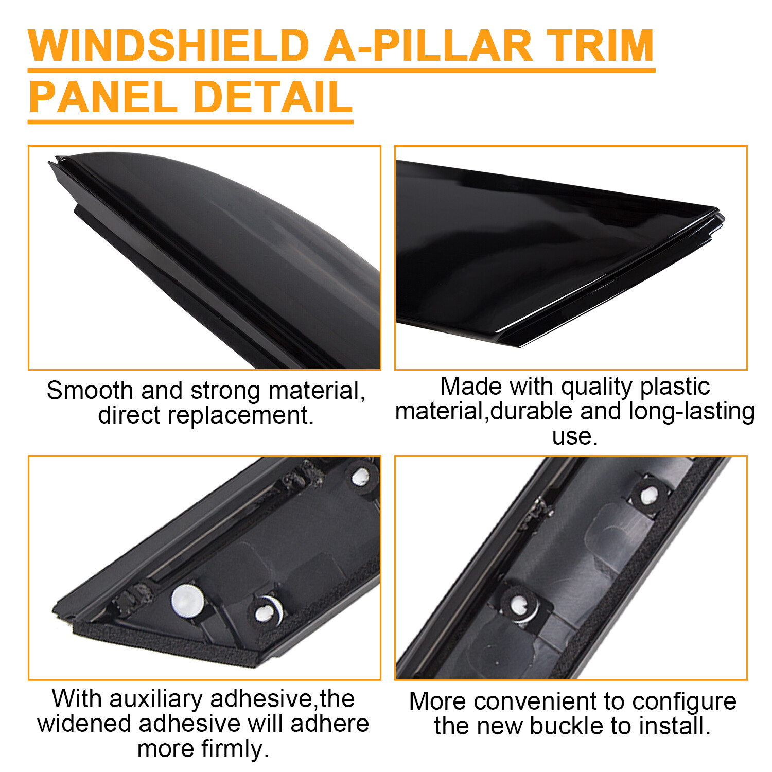For 2010-12 13 KIA Soul Right Passenger Exterior Molding Windshield Pillar Trim