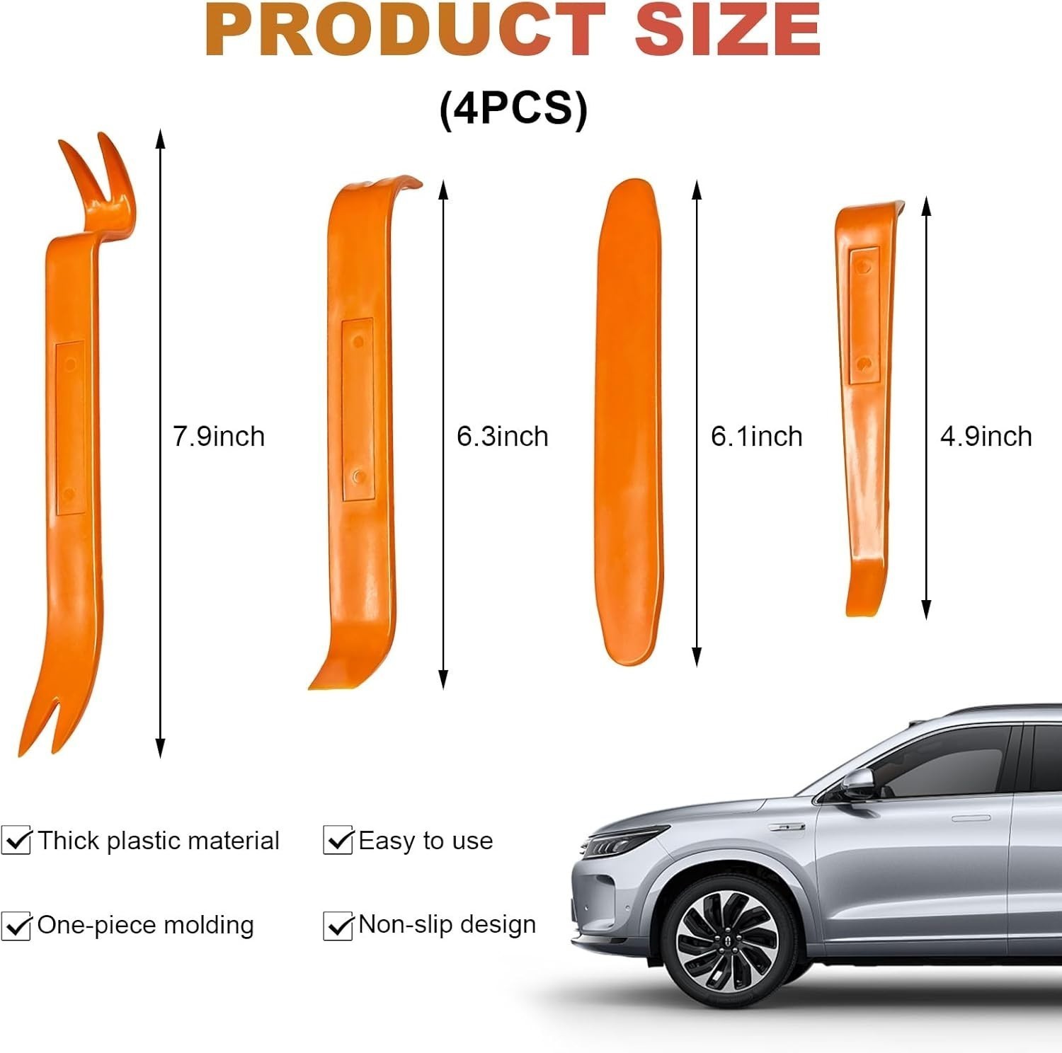4Pcs Car Installation Tool Removal Plastic Pry Tool Kit Set Door Clip Panel Trim
