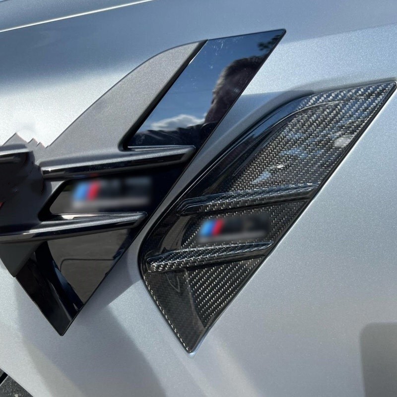 Dry Carbon Fiber Side Fender Grilles Vent Trims For BMW M3 G80 M4 G82/G83 2021+