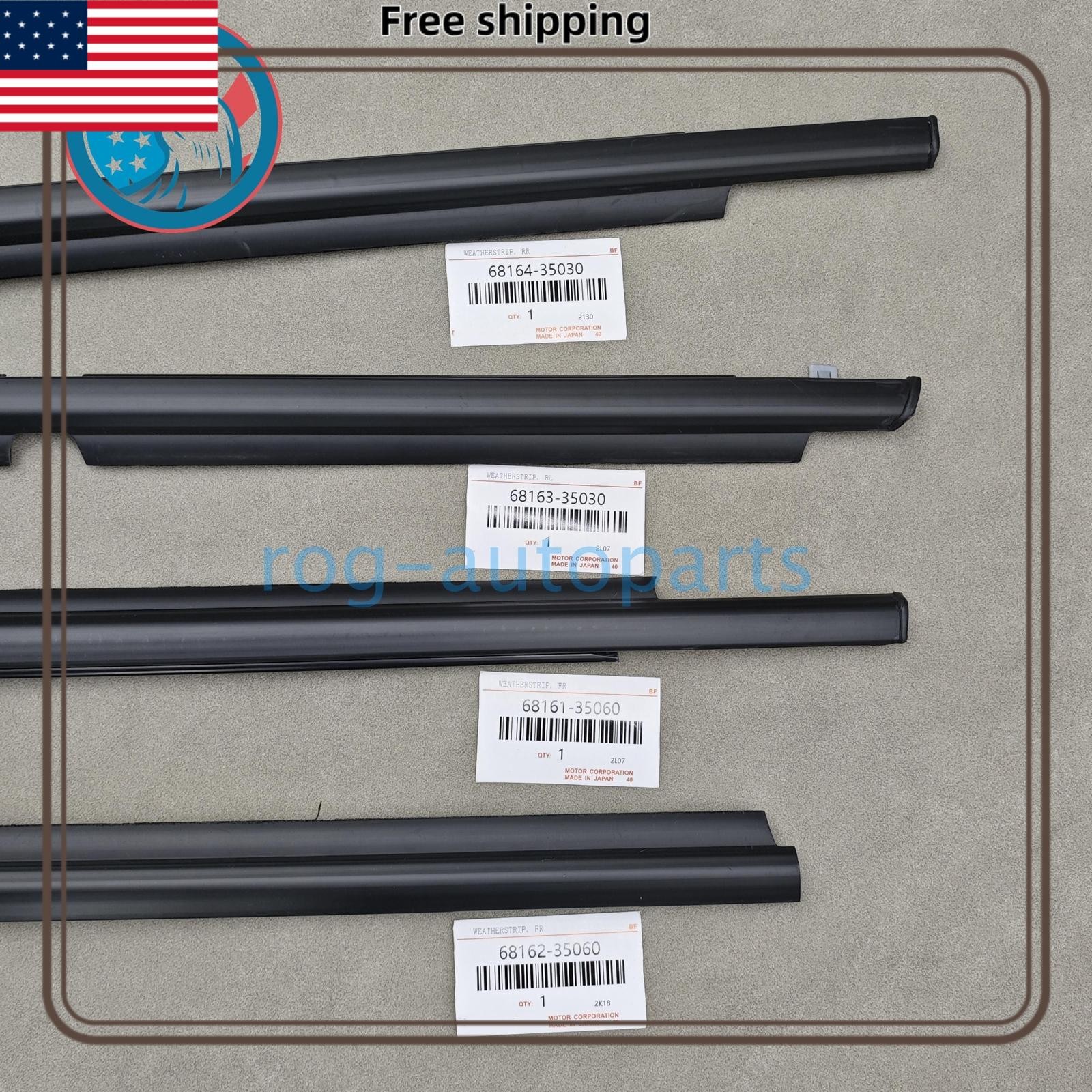 4PCS Window Weatherstrip Molding Seals Trim For 2003-2009 Toyota 4Runner USA