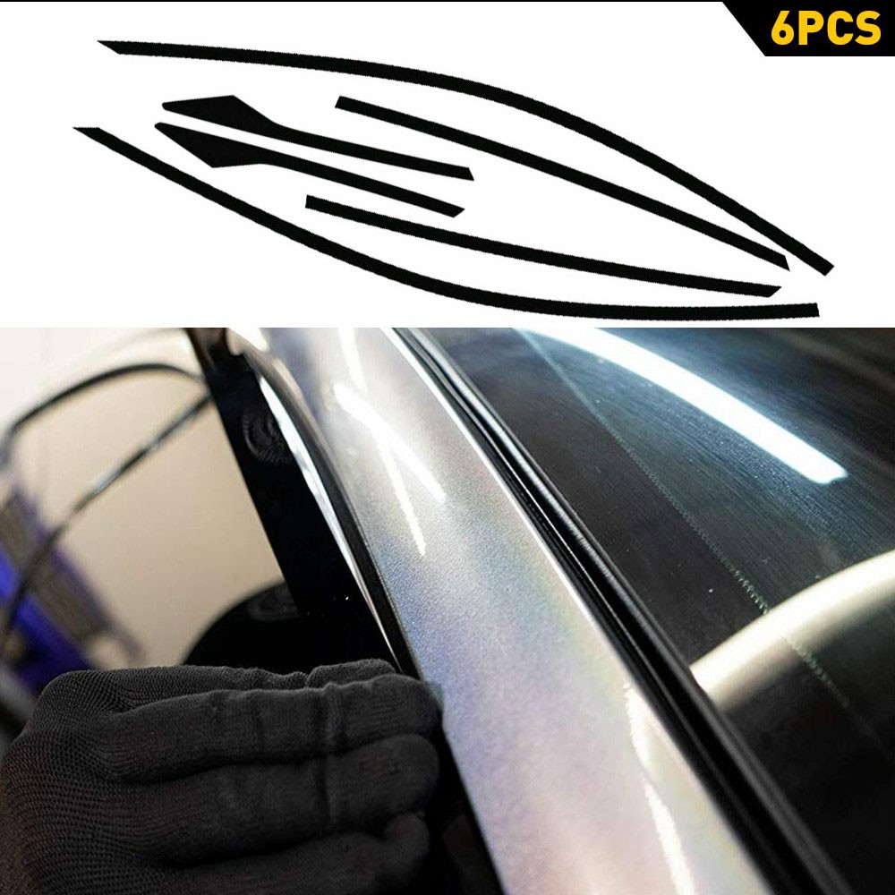 Glossy Black Window Side Vinyl Cover Trim For Honda 2016-2021 Civic Sedan