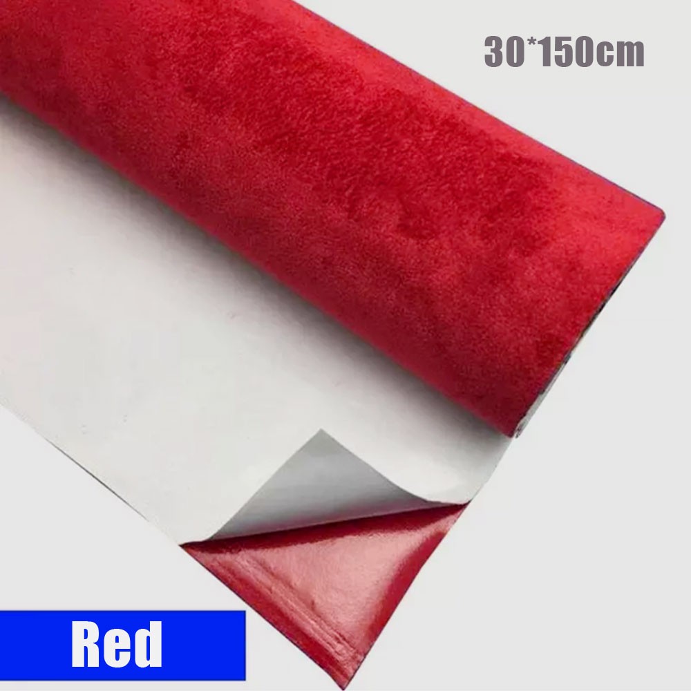 30*150cm Car Interior Sticker Self Adhesive Suede Fabric Velvet Trim Accessories