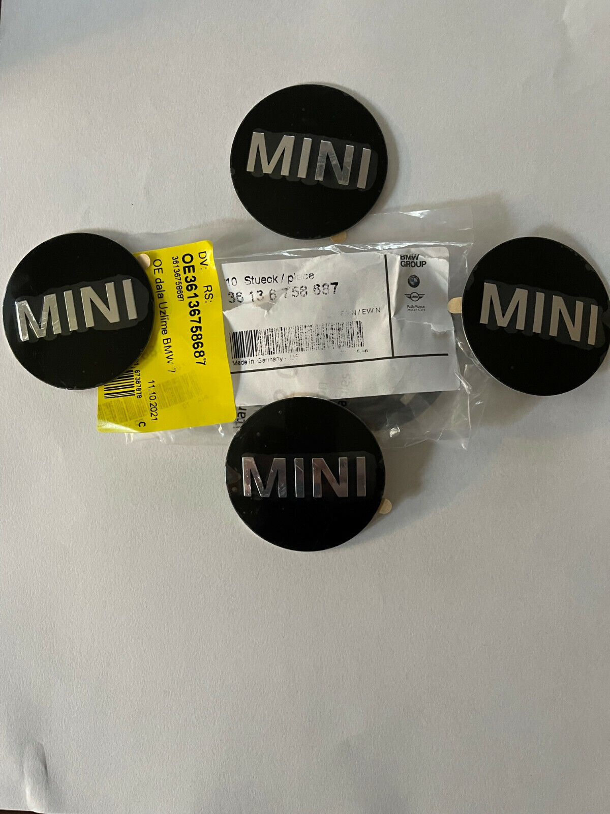 Set of 4 Genuine Mini Cooper R50 R52 R53 R55 R56 R57 Wheel Center Cap Emblem Hub