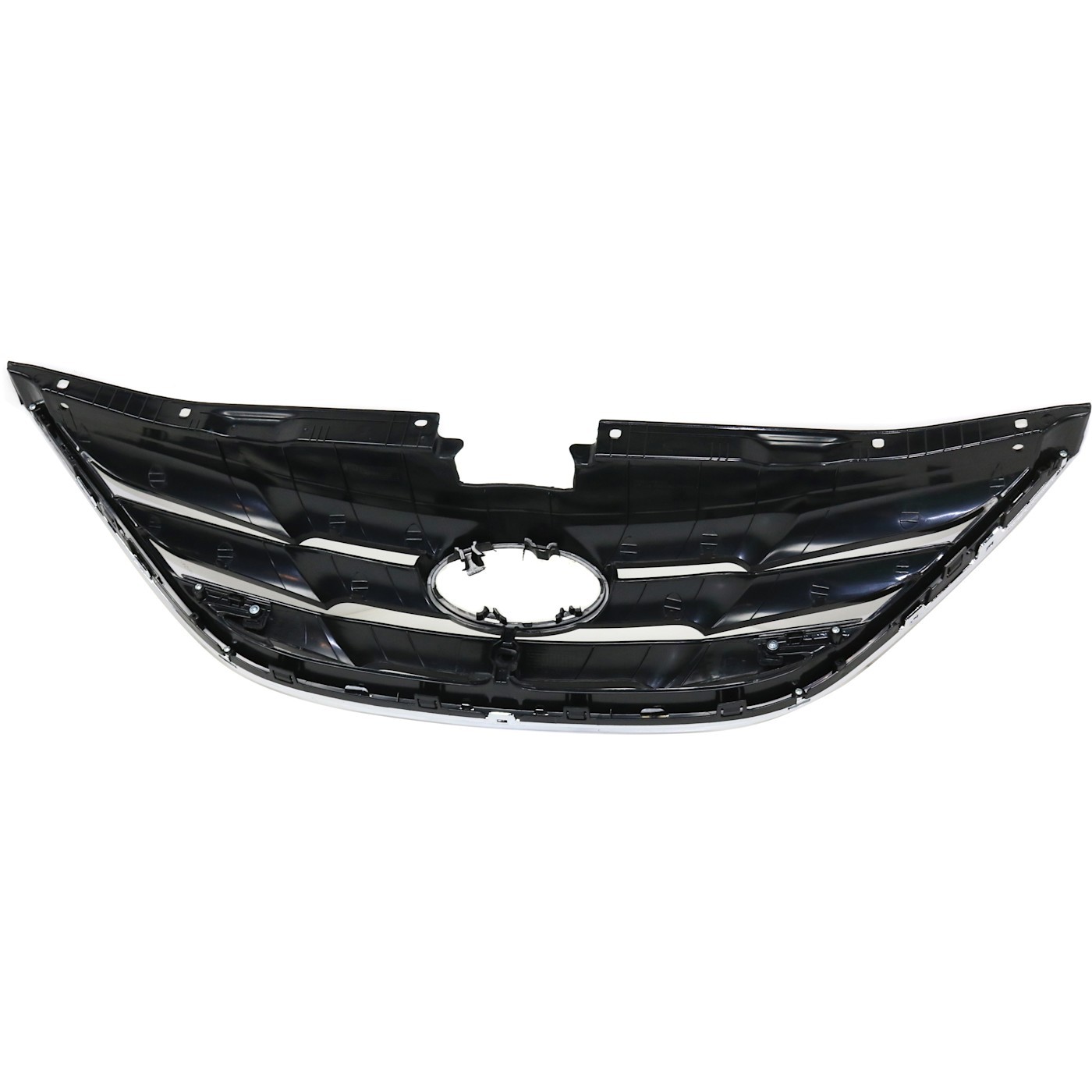 Grille For 2011-2014 Hyundai Sonata with chrome molding and emblem provision
