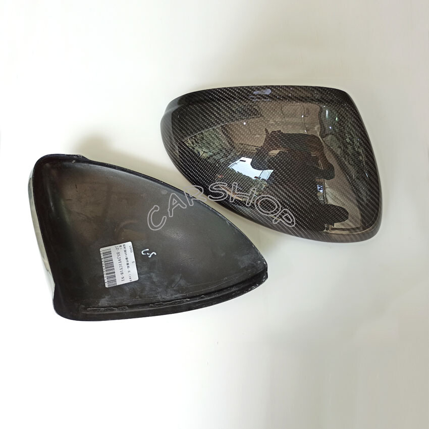 Real Carbon Fiber Side Mirror Cover Caps Overlay For Porsche Cayenne 2018-2023