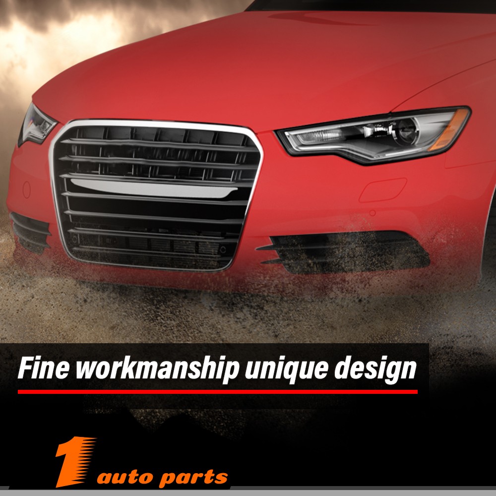 Left & Right Side Front Bumper Fog Light Cover Set Fit For 2012-2015 Audi A6