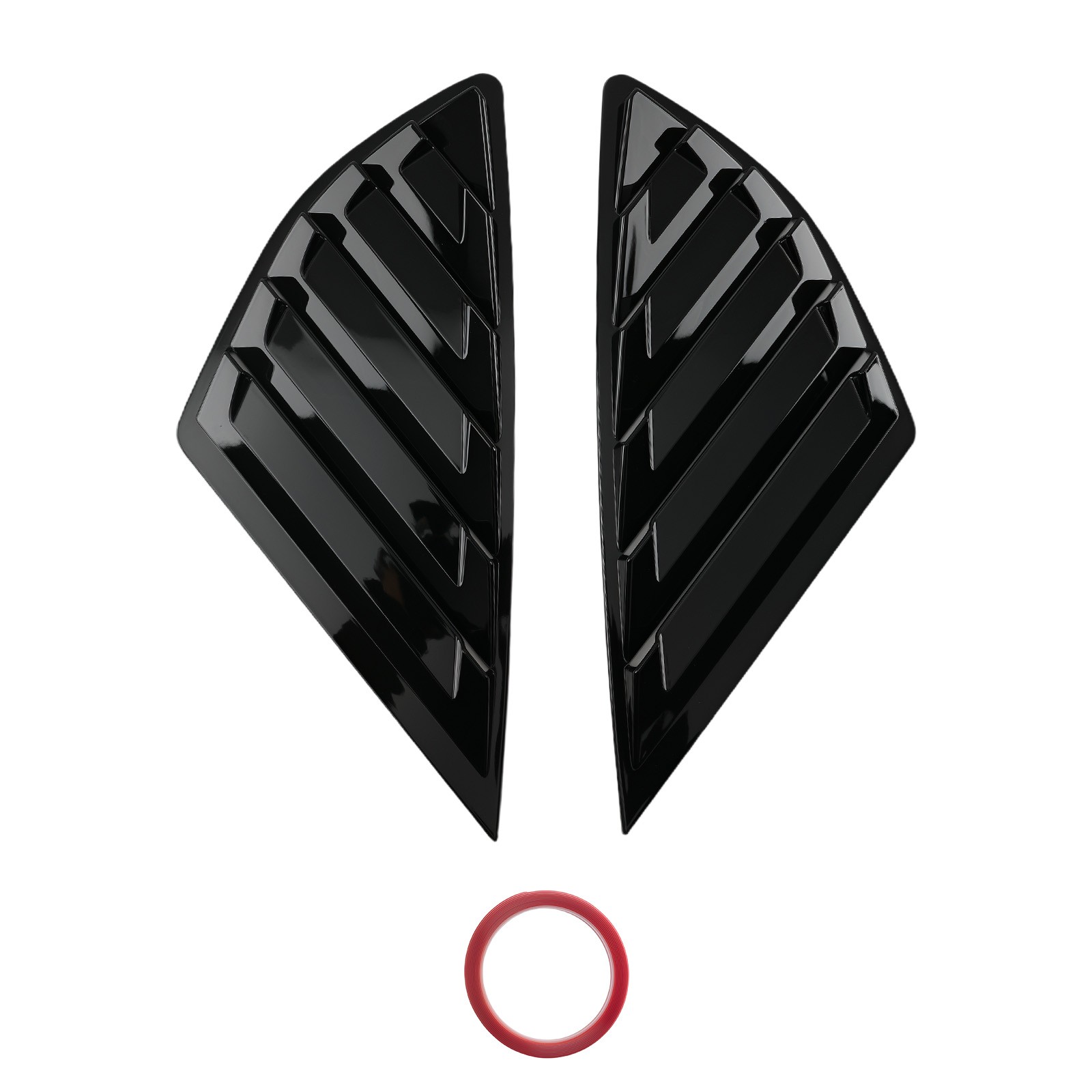 Black Window Louvers ABS for Ford Fusion Mondeo 2013-2020 Gloss Painted