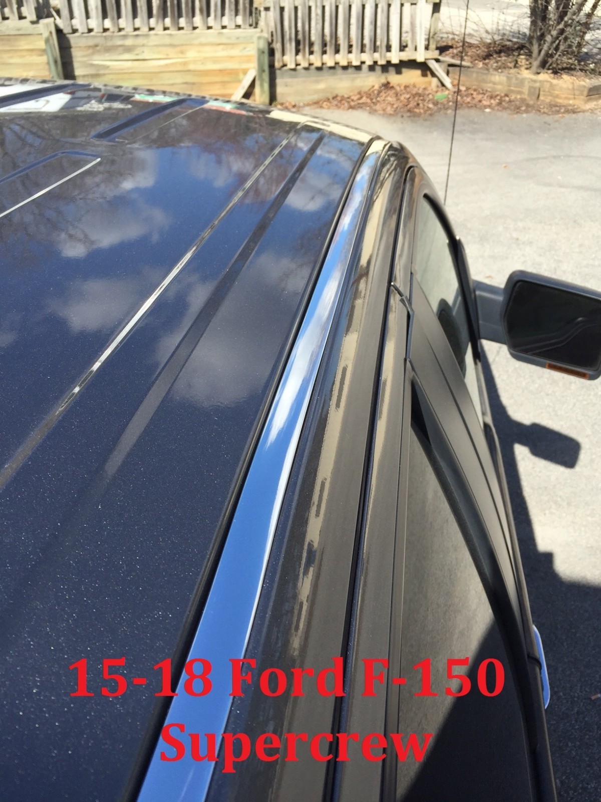 For 2015-2020 FORD F-150 CHROME ROOF TOP TRIM MOLDING KIT