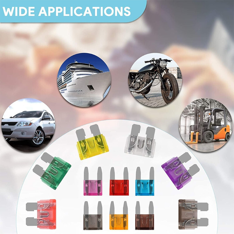 272Pc Car Fuse Car Blade Fuse Assortment Assorted Kit Mini Small Size Blade Set