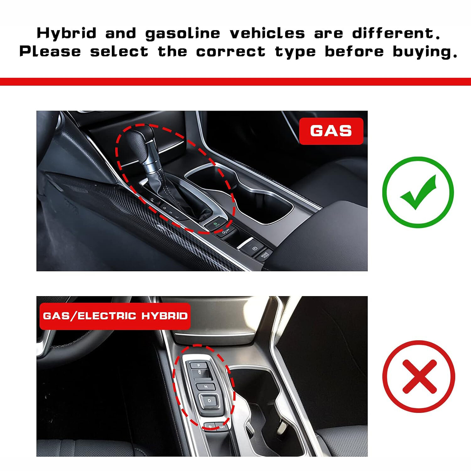 For Honda Accord 2018 Carbon Fiber Interior Gear Shift Panel Frame Cover Trim