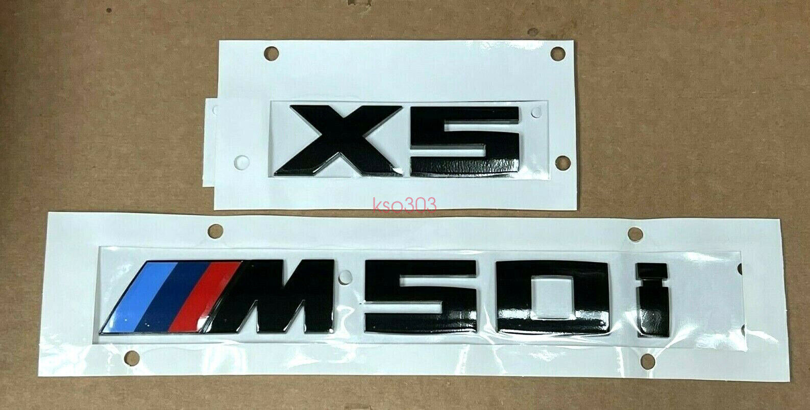 For BMW Genuine G05 X5 BLACK Trunk Emblem “X5 M50i” Lettering Decal Badge NEW
