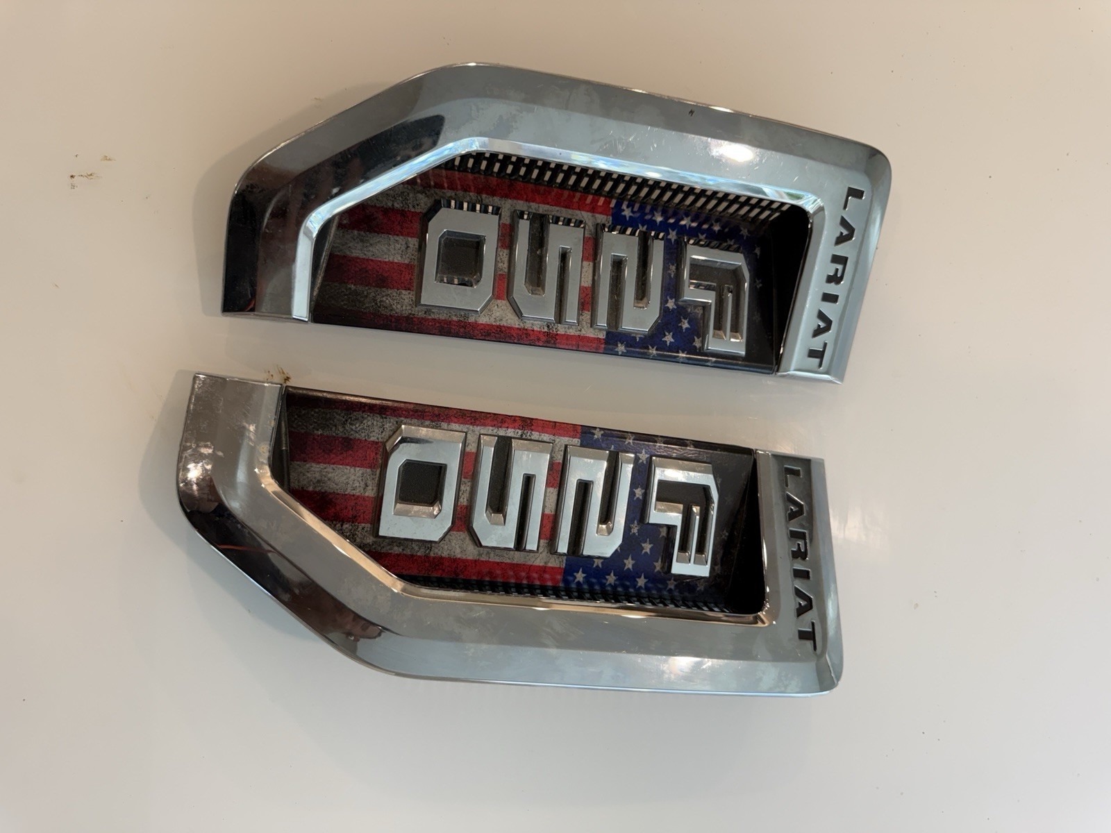Pair Set Fits For 2017-2022 Left & Right Side Door Fender Emblems Badge Chrome