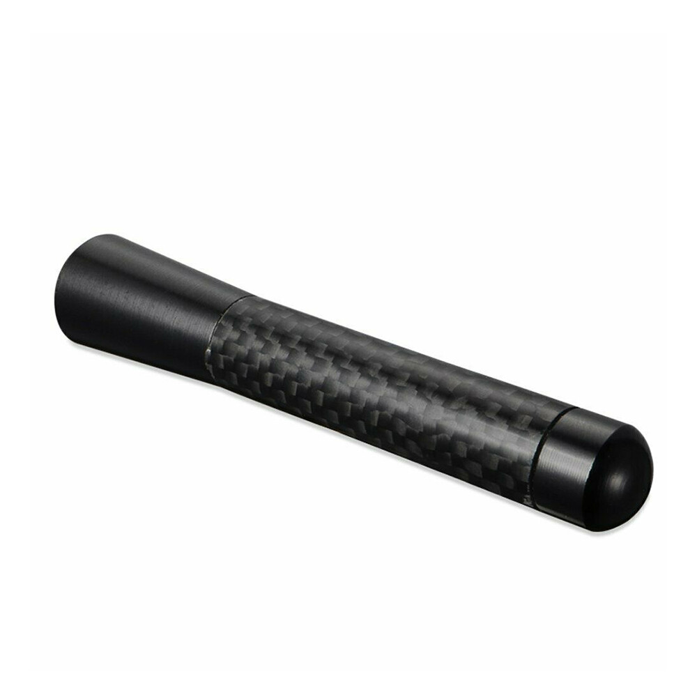 Real Carbon Fiber 3 Inch Short Antenna JDM Style AM/FM Radio Aerial Whip Black