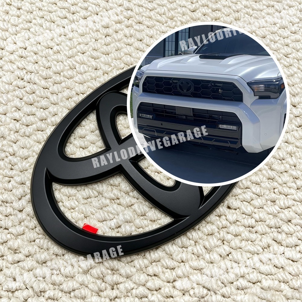 For 2024-2026 Tacoma 2025-2026 4Runner Front Grille Emblem Overlay Matte Black