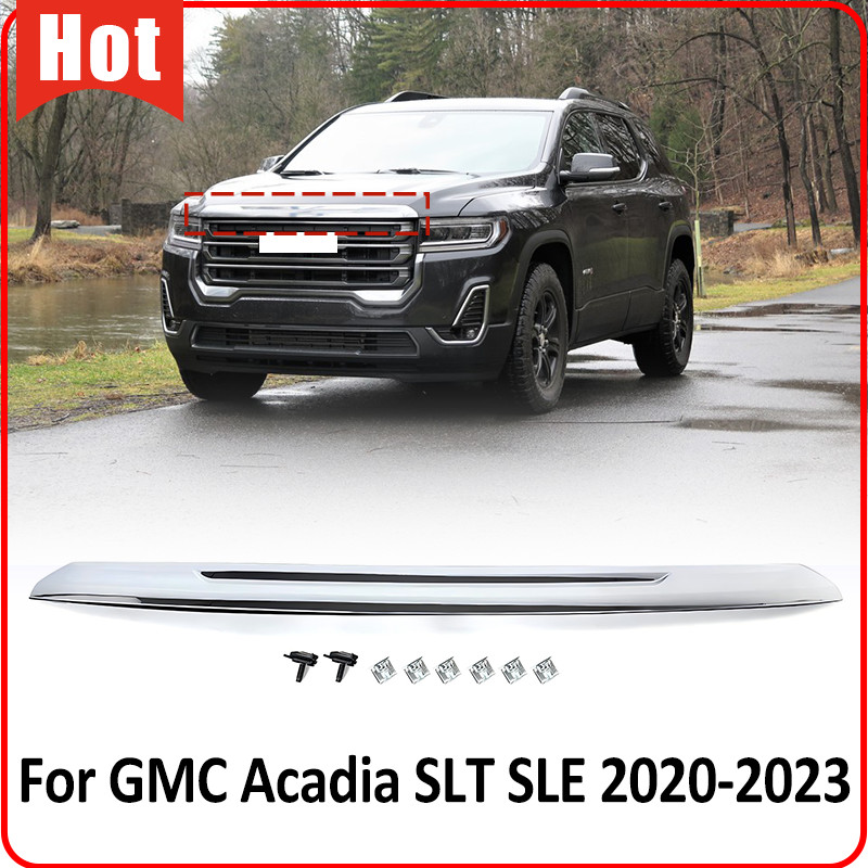 Front Upper Cover Hood Molding Trim For GMC Acadia SLT SLE 2020-2023 Chrome