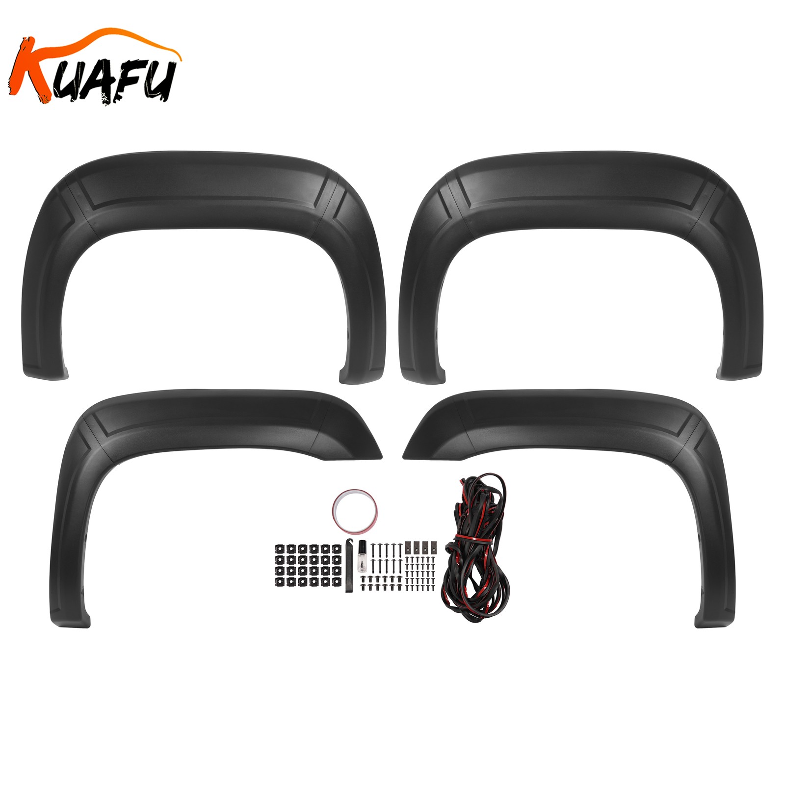 Fender Flare Set For 2007-2013 GMC Sierra 1500 5.8 Ft Bed Only Screw-On