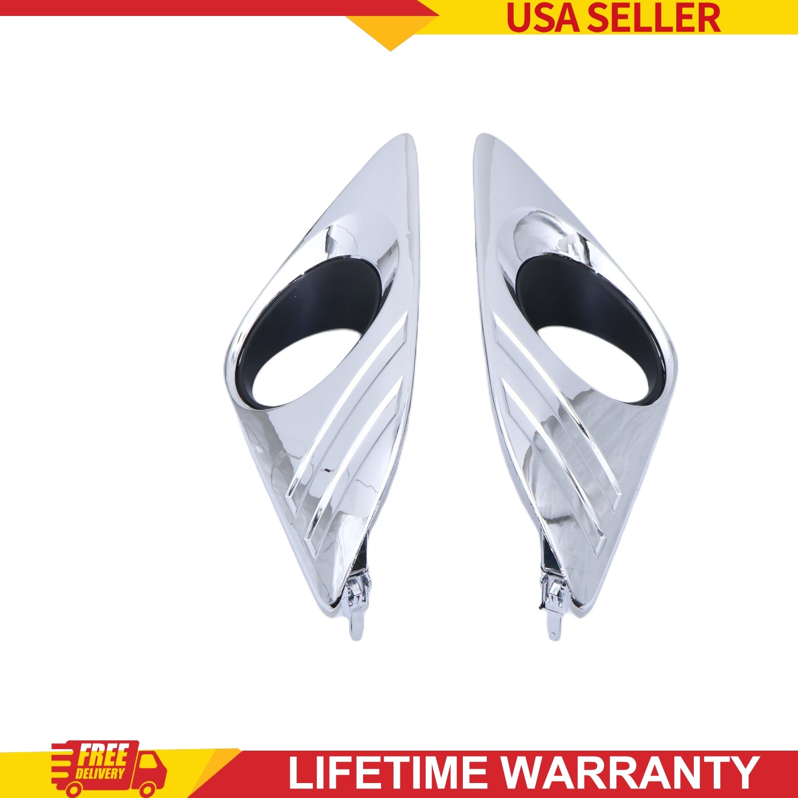 2Pc Fog Light Trim Set For 2012-2014 Toyota Camry Left Right Chrome