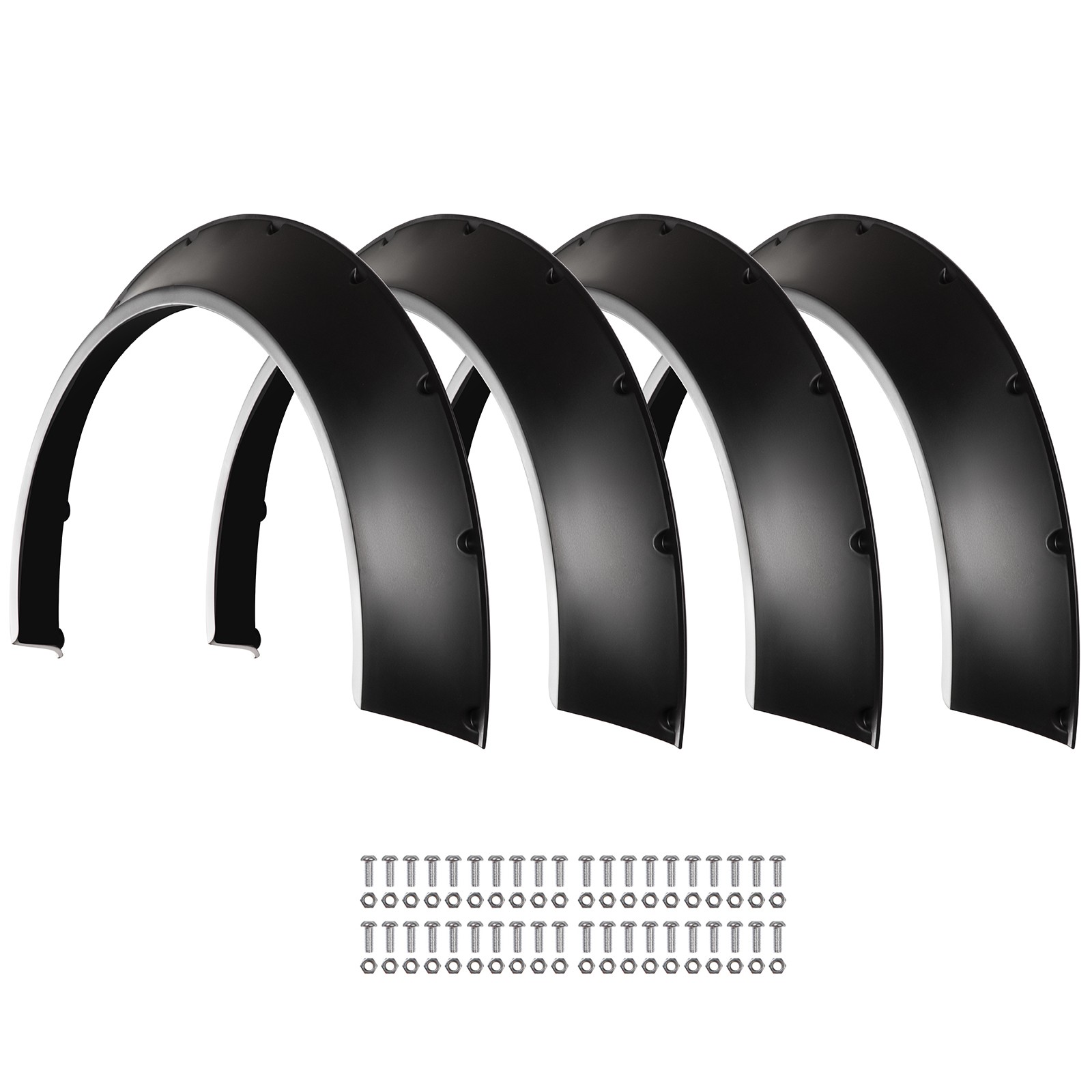 4Pcs 840mm For Ford Mustang Car Fender Flares Wide Body Wheel Arches Black Style