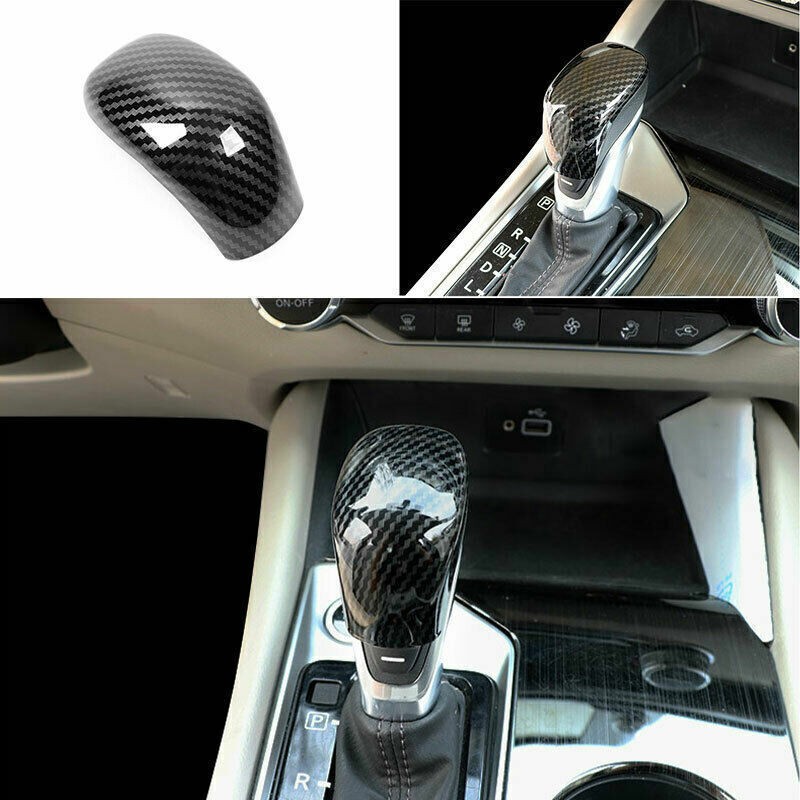 For Nissan Altima 2019-2021 Carbon Fiber Console Gear Shift Knob Cover Decor NEW