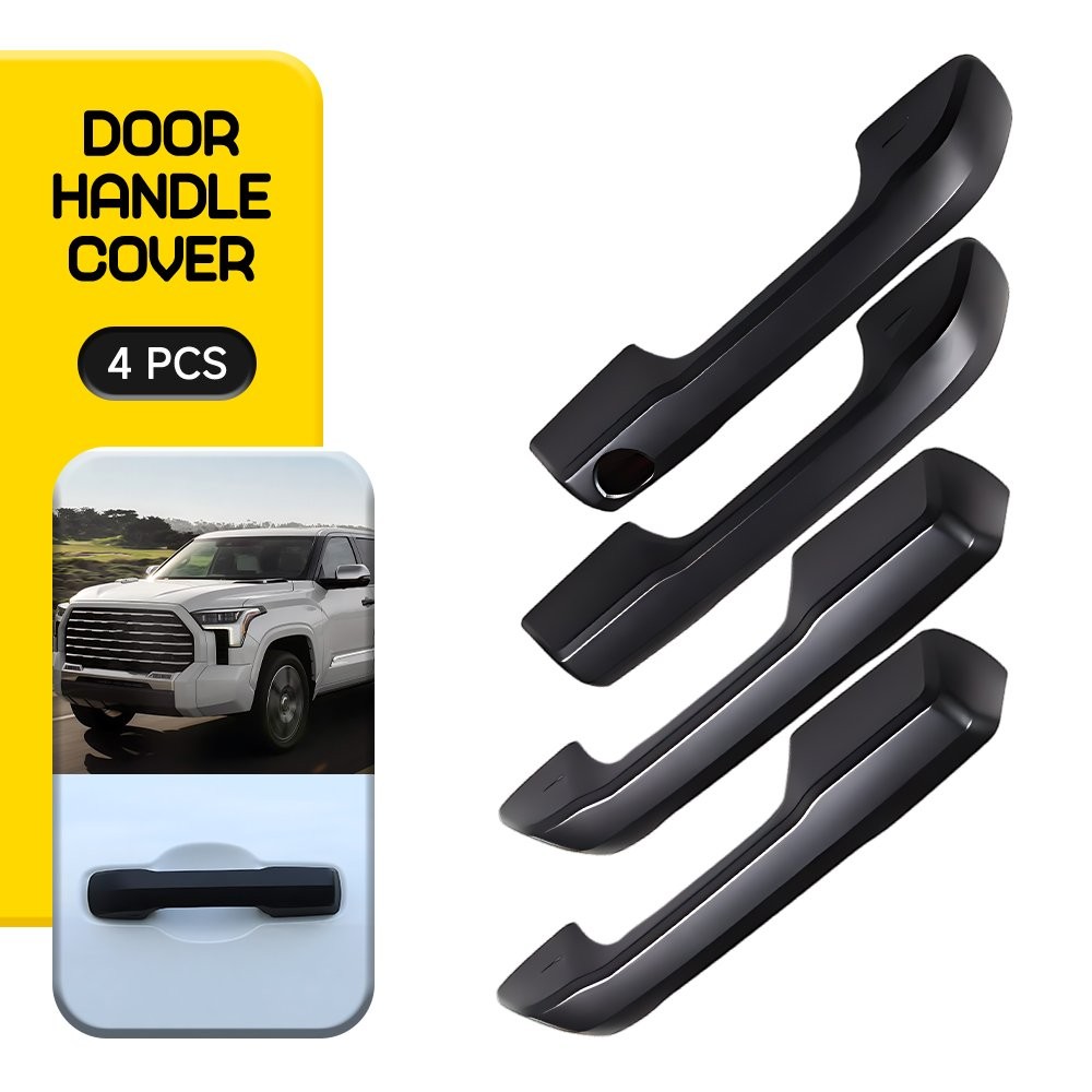 For 2022-23 2024 Toyota Tundra Left Right Outside Door Handle Covers Matte Black
