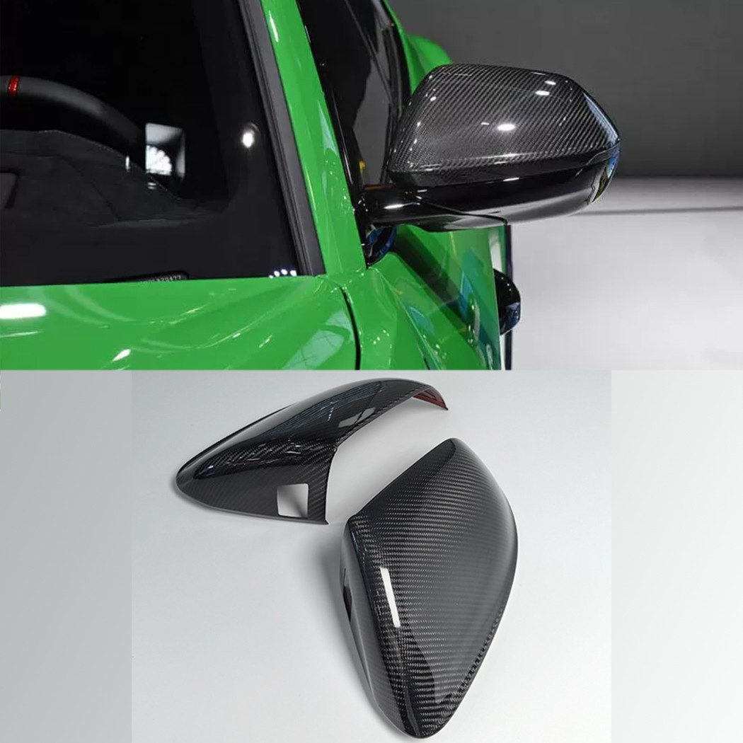 Real Dry Carbon Fiber Mirror Covers For Lamborghini Urus 2018-2024+ With Hole