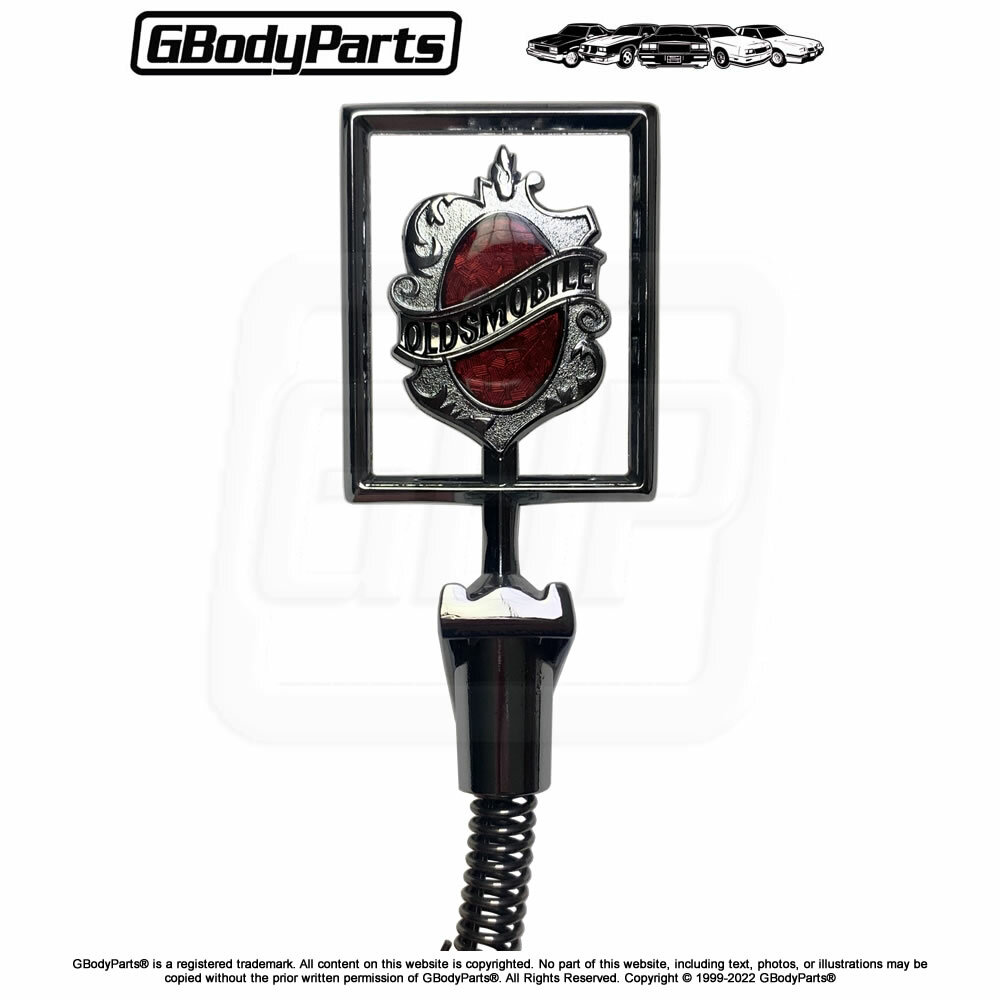 84-86 Cutlass supreme 442 Header Panel Stand Up Hood Ornament Emblem GM 22519639