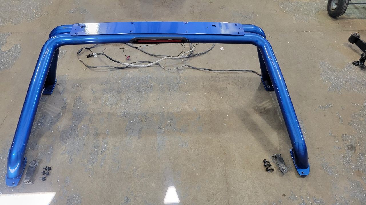 2019-2025 SILVERADO OEM BED SPORT APPEARANCE ROLL BAR REAR BLUE 19-25