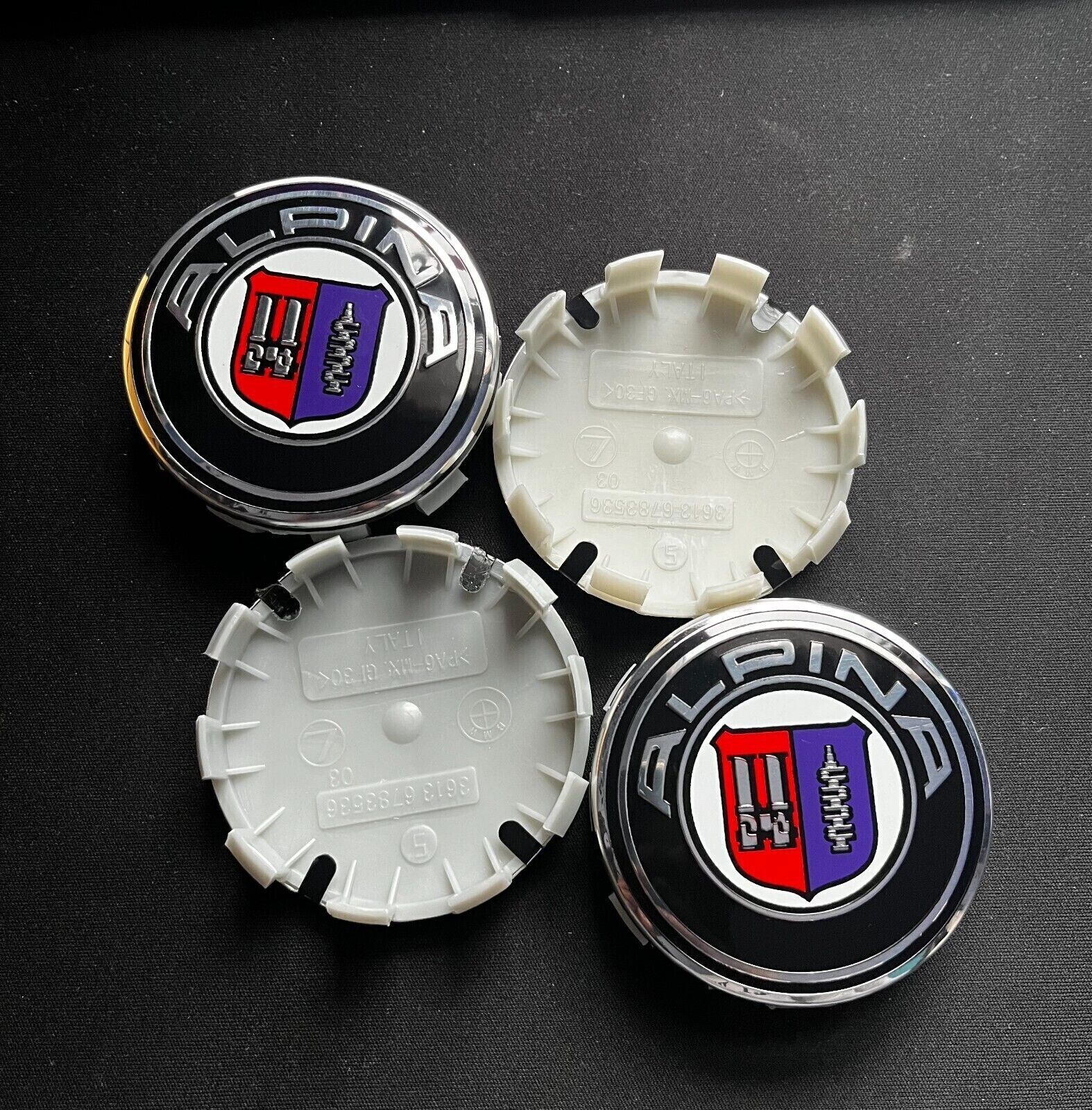 Wheel Center Caps of Emblem/Badge for BMW Alpina Hubcaps 68MM SET OF 4